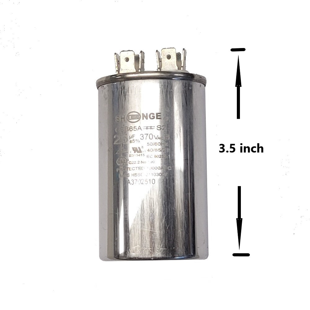 QX6525-SHENGE Capacitor Motor Run Round 25 uF MFD 370V