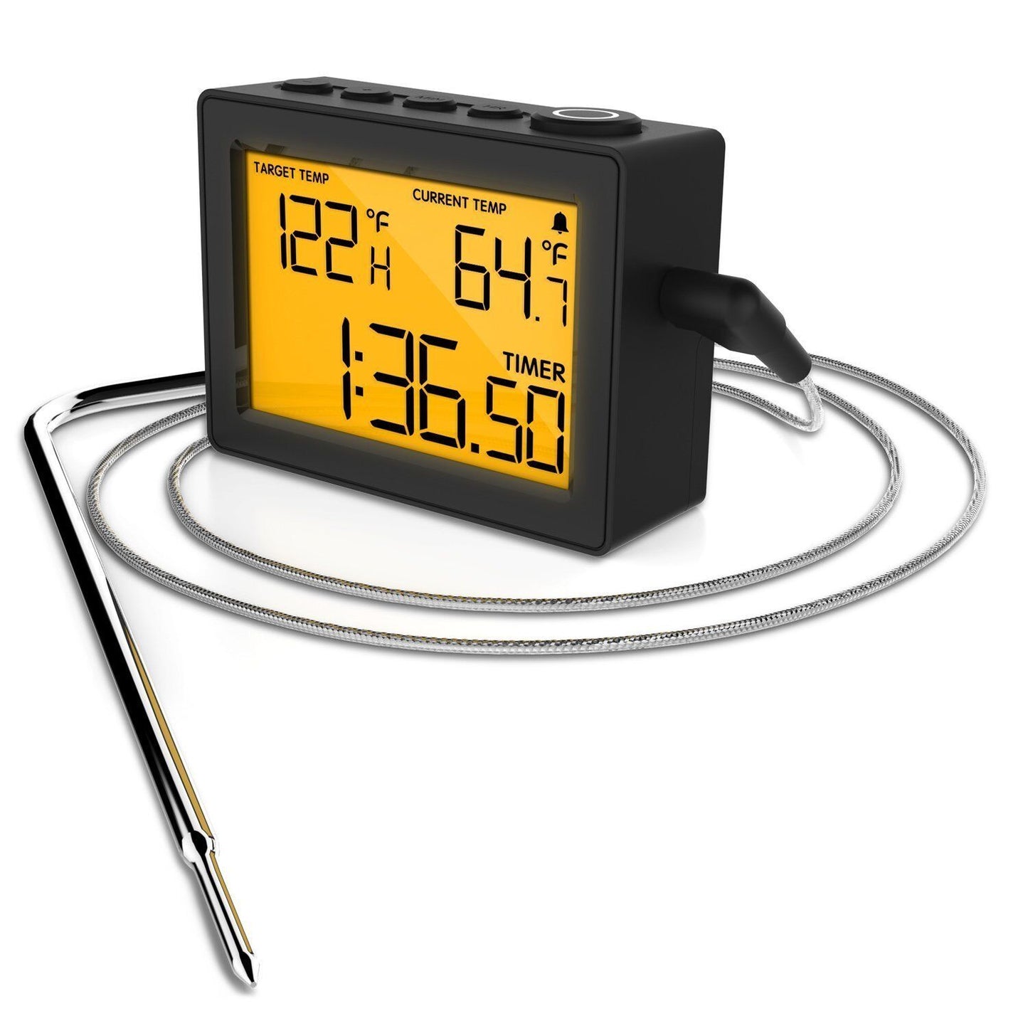 Instant Thermometer with High/Low Temperature Alarms, Up/Down Timer ...