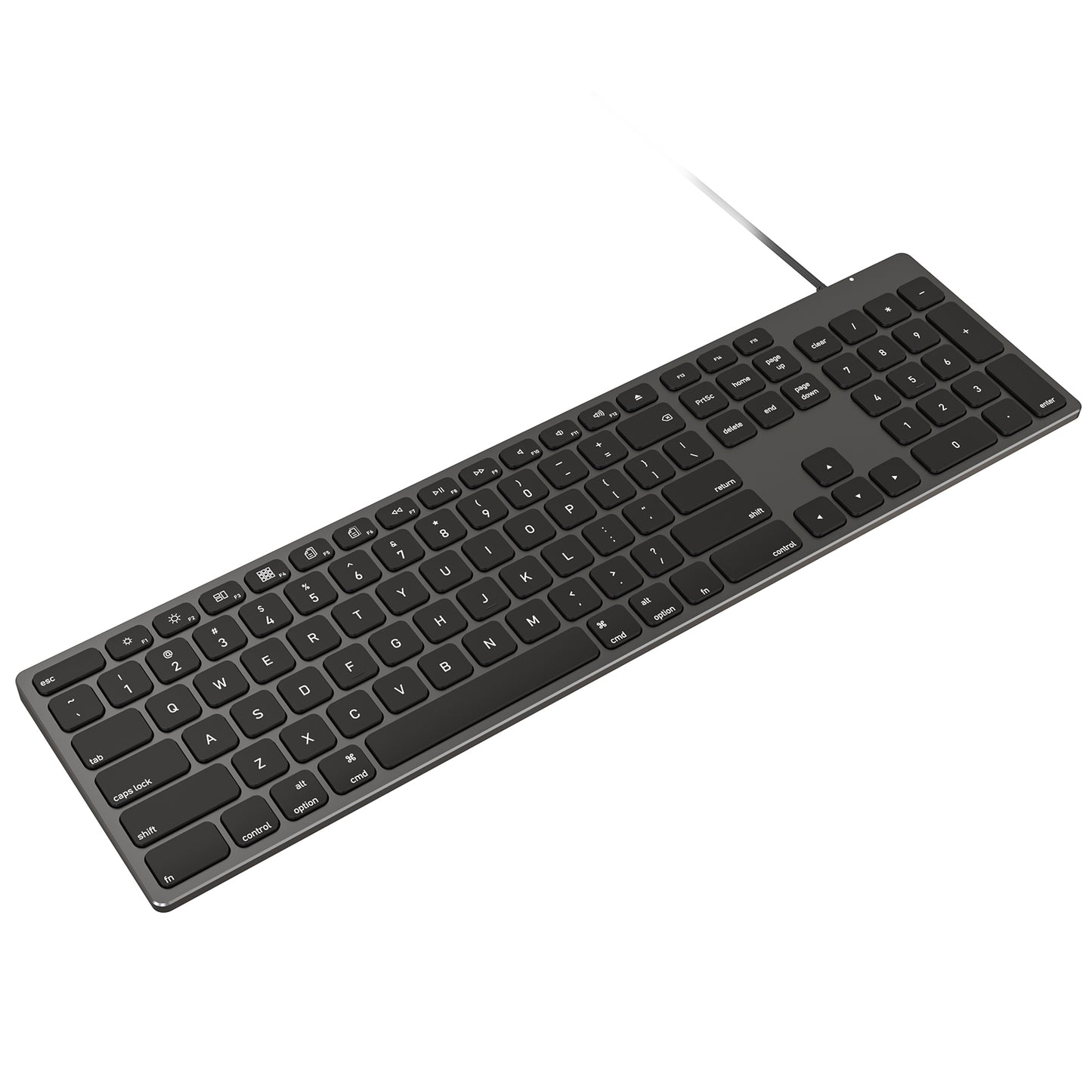 Aluminum USB Wired Keyboard with Numeric Keypad for Apple Mac iMac Macbook