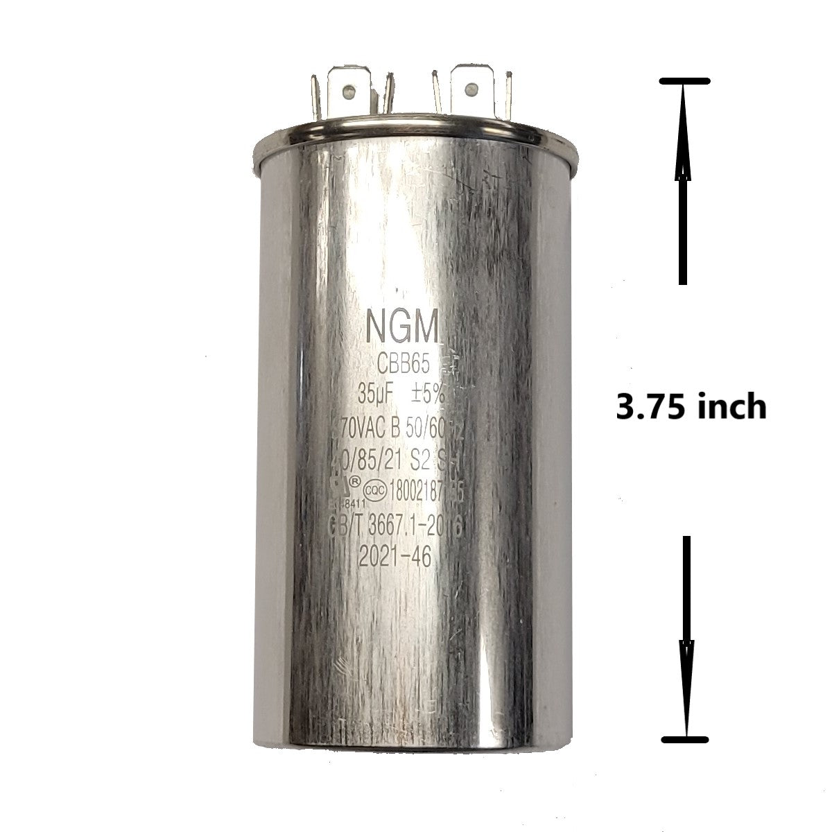 QX6535-NGM 35uf Capacitor Motor Run Round 35 uF MFD 370V HVAC