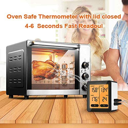 Smart Wireless Meat Thermometer with Dual Probe Bluetooth 100ft Range