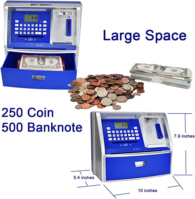 Talking ATM Savings Bank, Digital Piggy Bank, ATM Money Coins Machine ...