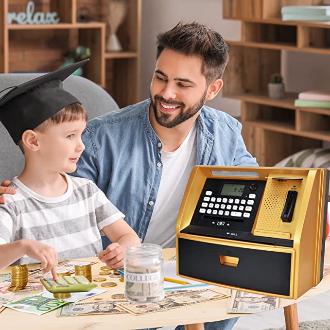 Talking ATM Savings Bank, Digital Piggy Bank, ATM Money Coins Machine ...