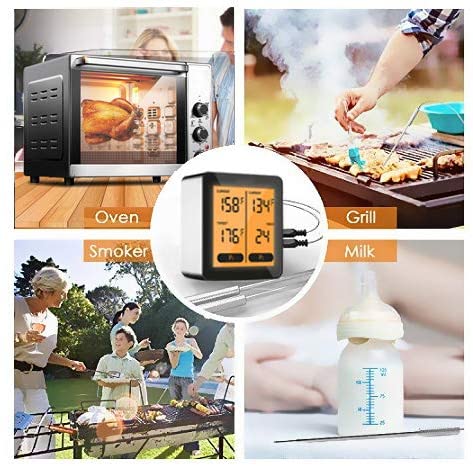 Smart Wireless Meat Thermometer with Dual Probe Bluetooth 100ft Range